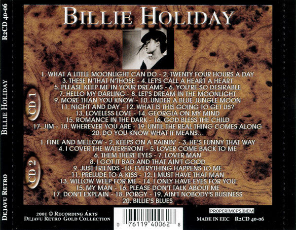 Billie Holiday : The Gold Collection: 40 Classic Performances  (2xCD, Comp, Dlx)