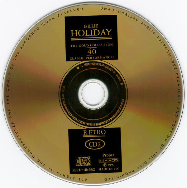 Billie Holiday : The Gold Collection: 40 Classic Performances  (2xCD, Comp, Dlx)