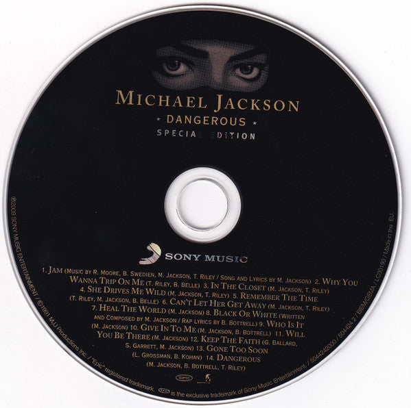 Michael Jackson : Dangerous (CD, Album, RE, RM, S/Edition)