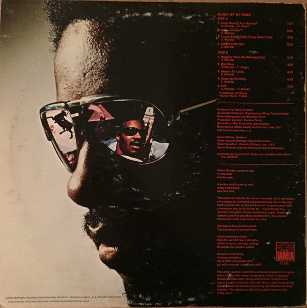 Stevie Wonder : Music Of My Mind (LP, Album, Hol)