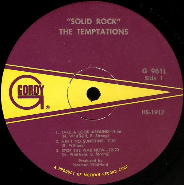 The Temptations : Solid Rock (LP, Album, Gat)