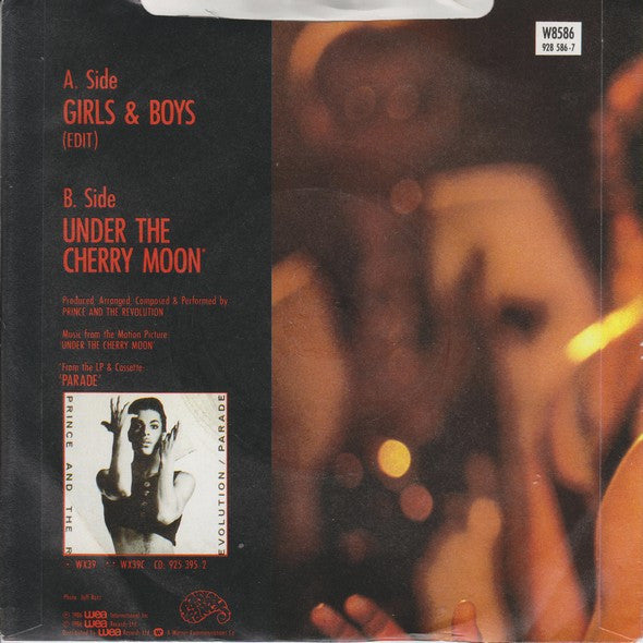 Prince And The Revolution : Girls & Boys (7", Single, Sil)