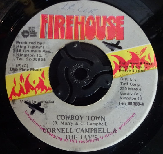 Cornell Campbell, The Jays : Cowboy Town (7", Single)