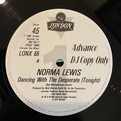 Norma Lewis : Tonight (Dancing With The Desperate) (12", Promo)