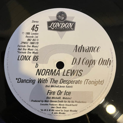 Norma Lewis : Tonight (Dancing With The Desperate) (12", Promo)