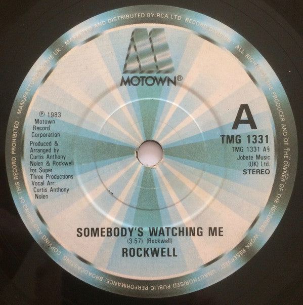 Rockwell : Somebody's Watching Me (7", Single, Sol)