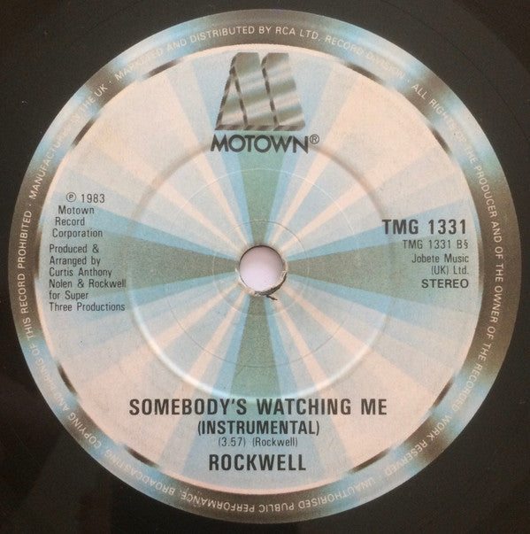 Rockwell : Somebody's Watching Me (7", Single, Sol)