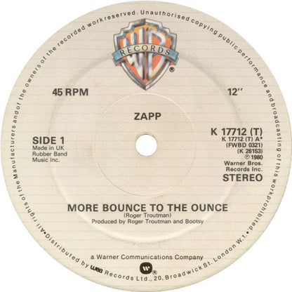 Zapp : More Bounce To The Ounce (12")