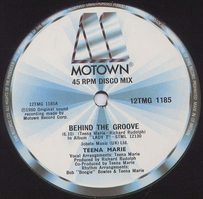 Teena Marie : Behind The Groove (12", Single)