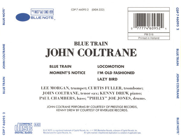 John Coltrane : Blue Train (CD, Album, RE, RP)