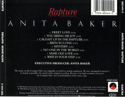 Anita Baker : Rapture (CD+G, Album)