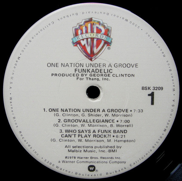 Funkadelic : One Nation Under A Groove (LP, Album, Jac)