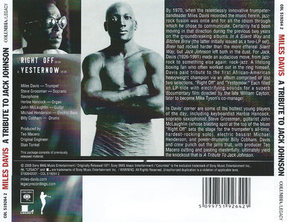 Miles Davis : A Tribute To Jack Johnson (HDCD, Album, RE, RM)