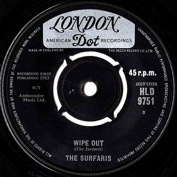 The Surfaris : Wipe Out / Surfer Joe (7", Single, Fou)