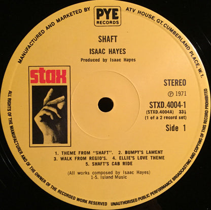 Isaac Hayes : Shaft (2xLP, Album, RE)