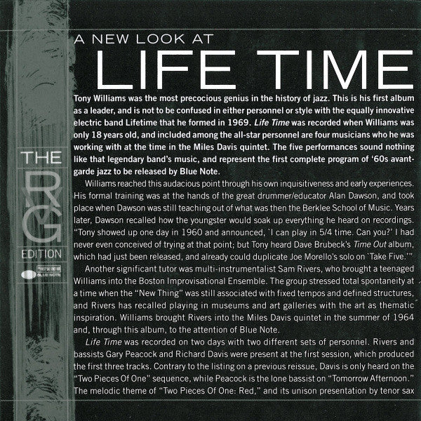 Anthony Williams : Life Time (CD, Album, RE, RM)