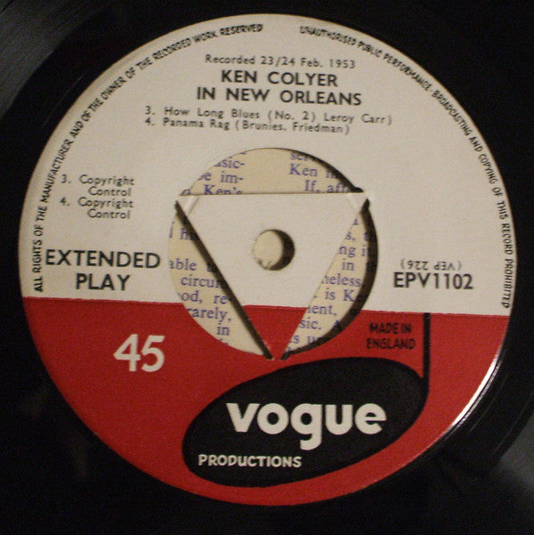 Ken Colyer : In New Orleans (7", EP)