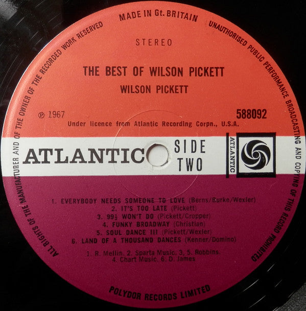 Wilson Pickett : The Best Of Wilson Pickett (LP, Comp)