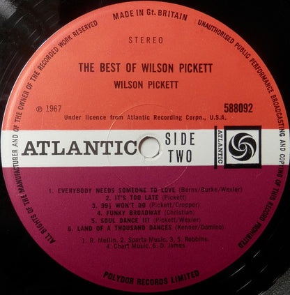 Wilson Pickett : The Best Of Wilson Pickett (LP, Comp)