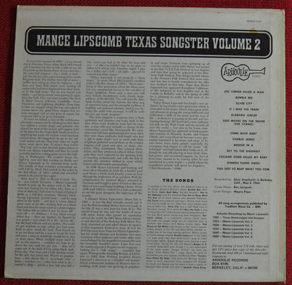 Mance Lipscomb : Texas Songster Volume 2 (LP, Album, RE)