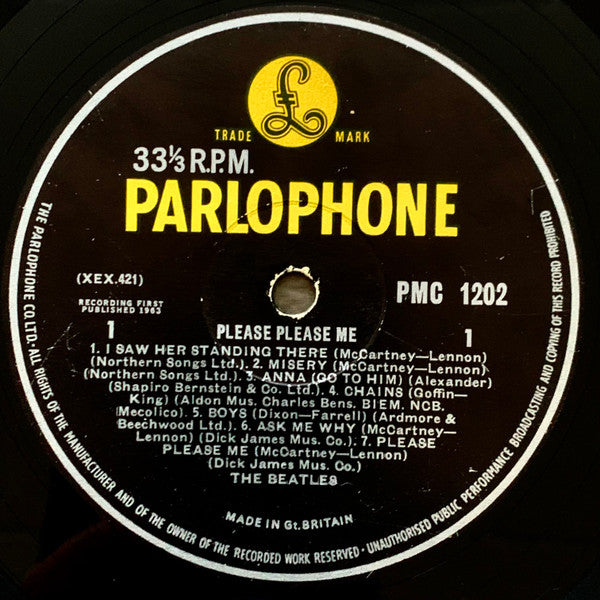 The Beatles : Please Please Me (LP, Album, Mono, RP, 5th)