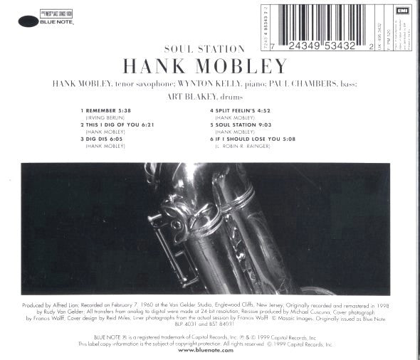 Hank Mobley : Soul Station (CD, Album, RE, RM)