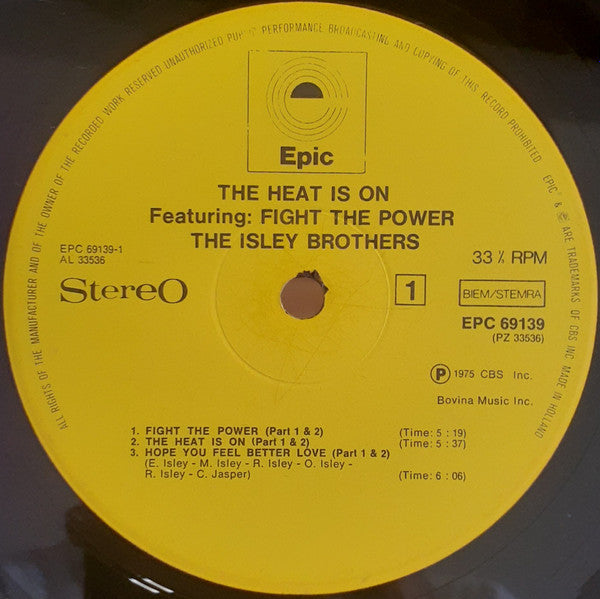 The Isley Brothers : The Heat Is On Featuring: Fight The Power (LP, Album, Gat)