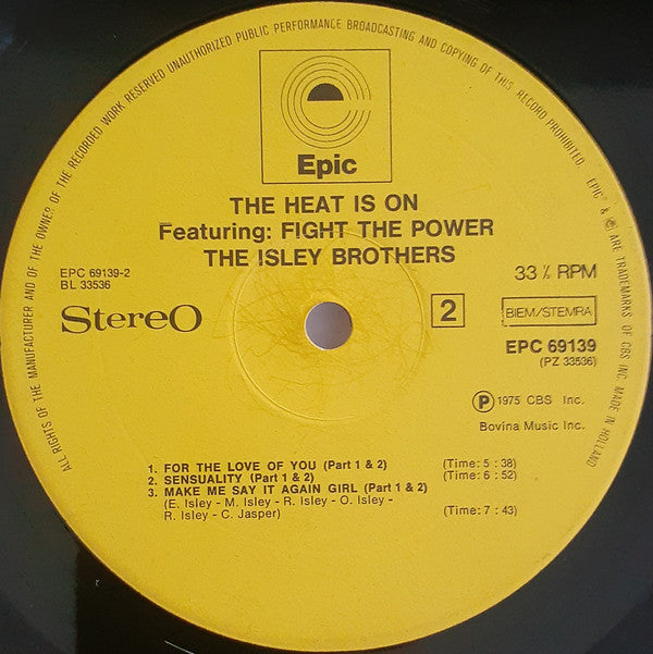 The Isley Brothers : The Heat Is On Featuring: Fight The Power (LP, Album, Gat)