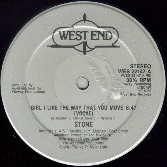 Stone : Girl I Like The Way That You Move (12", Single)