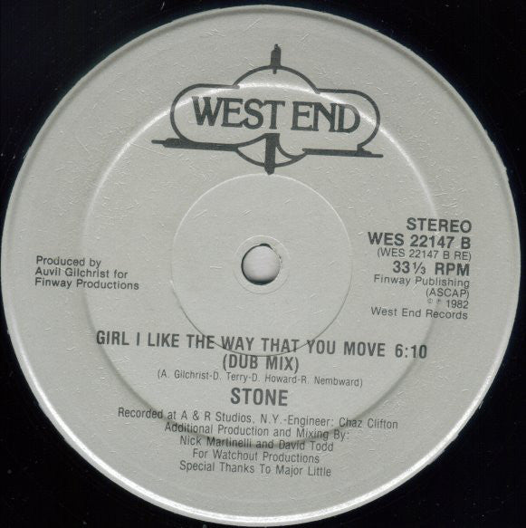 Stone : Girl I Like The Way That You Move (12", Single)