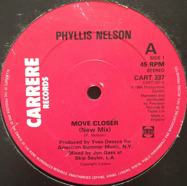 Phyllis Nelson : Move Closer (12", Single)