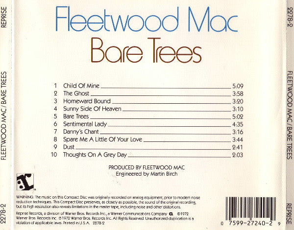 Fleetwood Mac : Bare Trees (CD, Album, RE, RM)