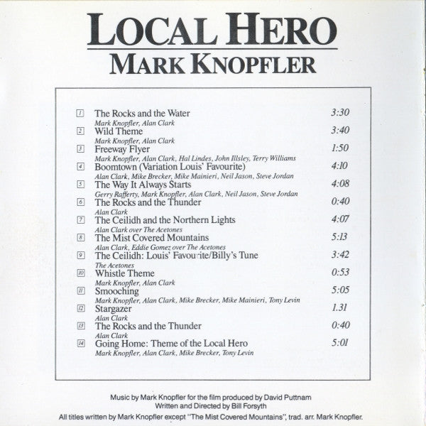 Mark Knopfler : Local Hero (CD, Album)