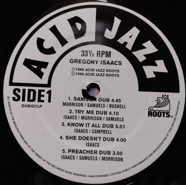 Gregory Isaacs : Gregory In Dub (LP)