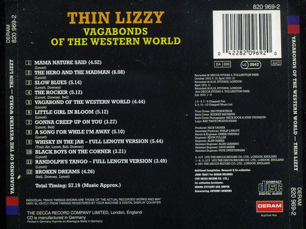 Thin Lizzy : Vagabonds Of The Western World (CD, Album, RE, RM)