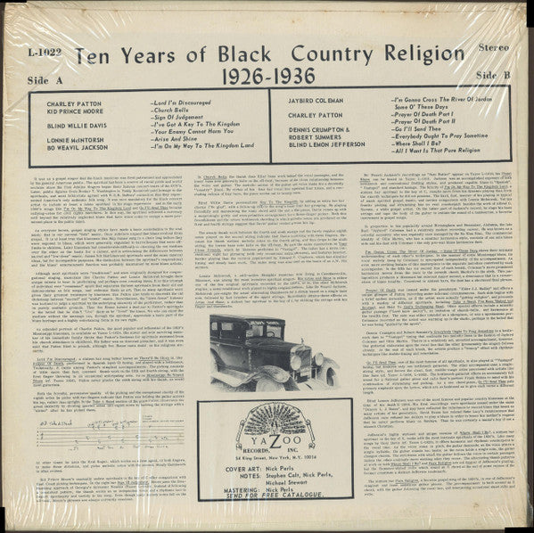 Various : Ten Years Of Black Country Religion 1926 - 1936 (LP, Comp)