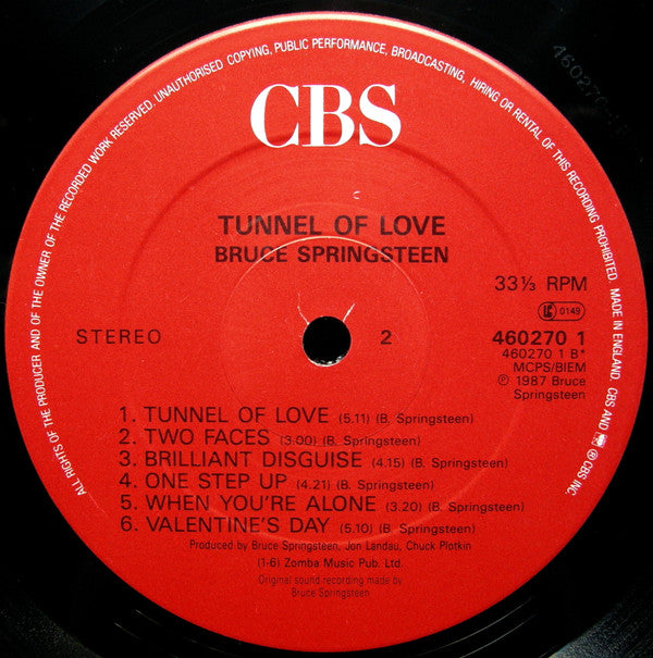 Bruce Springsteen : Tunnel Of Love (LP, Album)