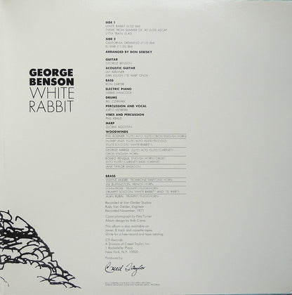 George Benson : White Rabbit (LP, Album, Gat)