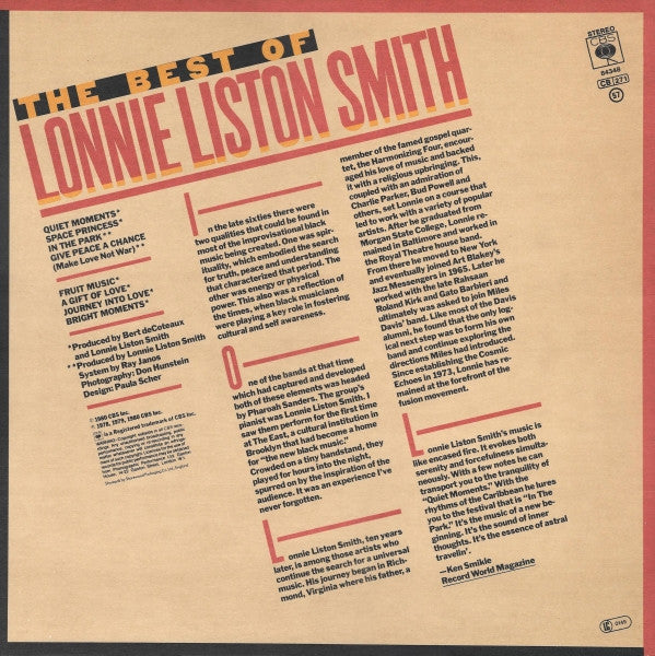 Lonnie Liston Smith : The Best Of Lonnie Liston Smith (LP, Comp)