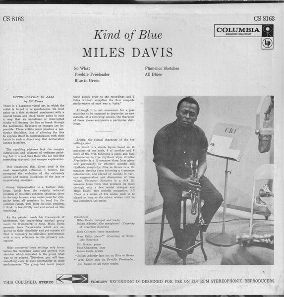 Miles Davis : Kind of Blue (LP, Album, RE)