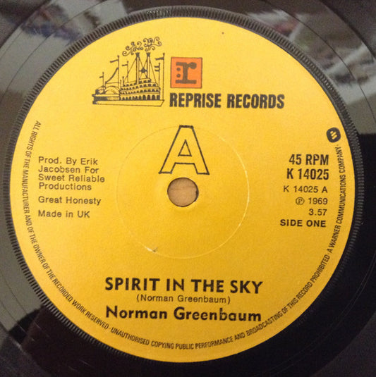 Norman Greenbaum : Spirit In The Sky (7", Single)