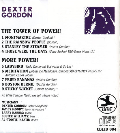 Dexter Gordon : The Tower Of Power! / More Power! (CD, Comp)