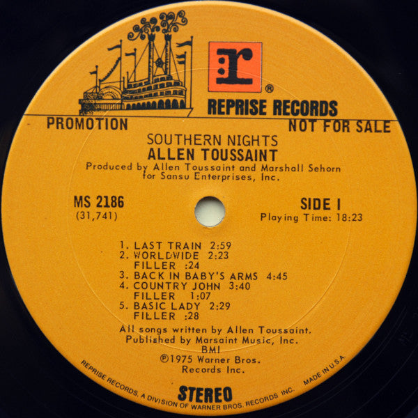 Allen Toussaint : Southern Nights (LP, Album, Promo)