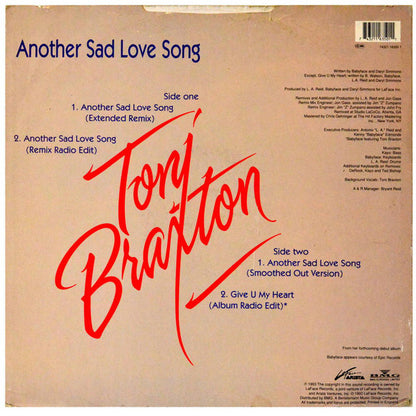 Toni Braxton : Another Sad Love Song (12")