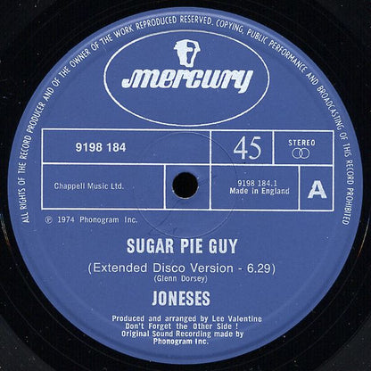 The Joneses / Gabor Szabo : Sugar Pie Guy / Keep Smiling (12")