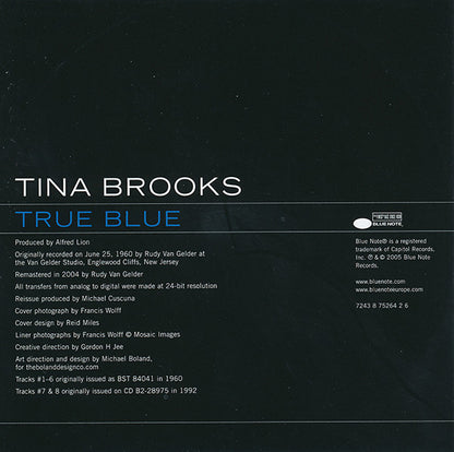 Tina Brooks : True Blue (CD, Album, Copy Prot., RE, RM)