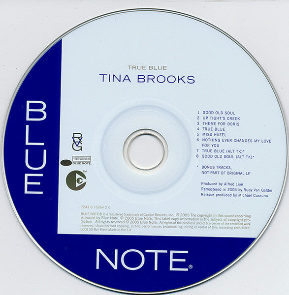 Tina Brooks : True Blue (CD, Album, Copy Prot., RE, RM)