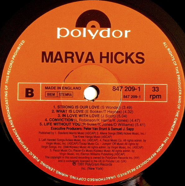 Marva Hicks : Marva Hicks (LP, Album)