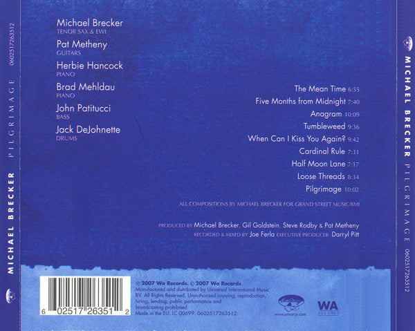 Michael Brecker : Pilgrimage (CD, Album)