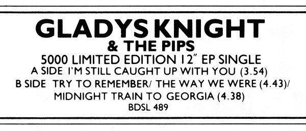 Gladys Knight And The Pips : I'm Still Caught Up With You (12", EP, Ltd)